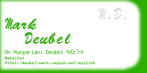 mark deubel business card